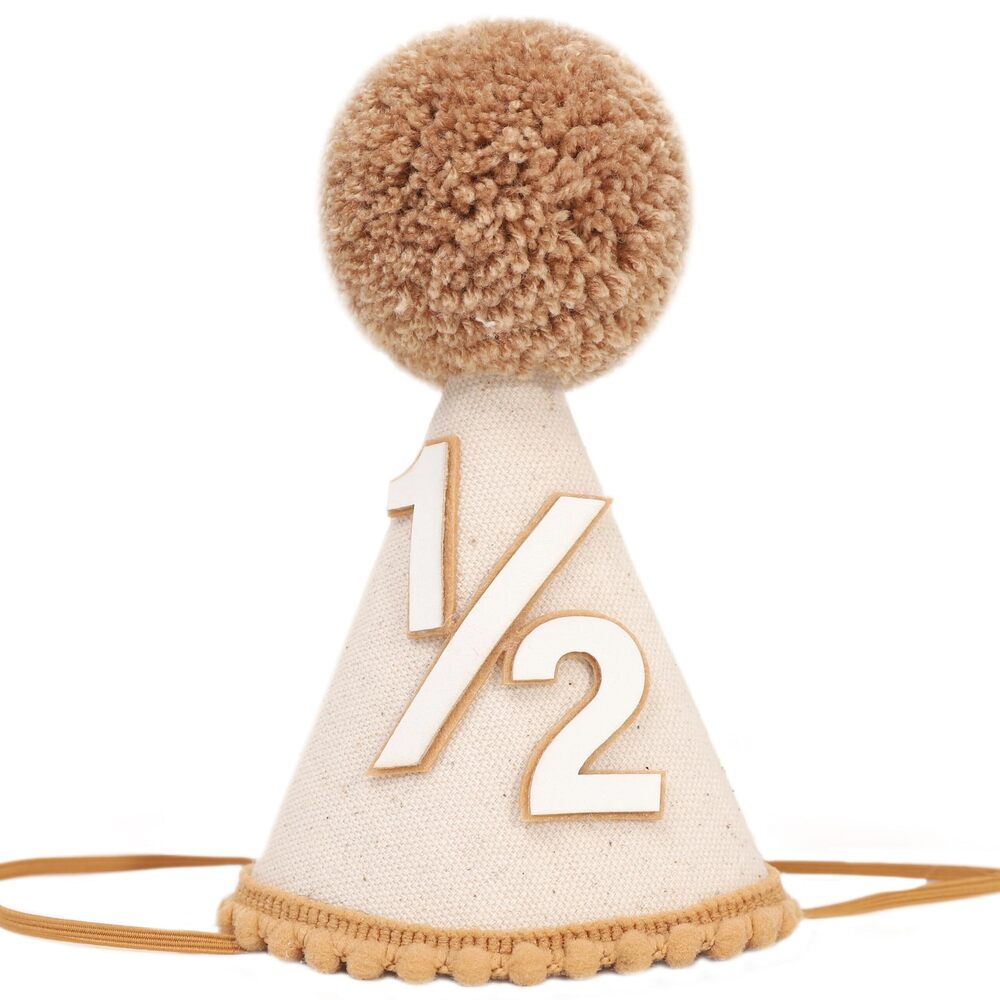5770 Brown 1/2 Birthday Hat - Simple Half Way to One Decorations,Bohemian